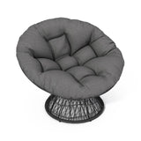 41.5" Ergonomic Wicker Papasan Chair with Cloud Thick Density Fabric Cushion,3-proof Cover,High N723P212569E