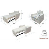 Sleeper Sofa Chair Bed, Convertible Sofa Chair 3-in-1, Adjustable Sleeper Chair Pullout Sofa Bed W1117P265775