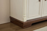Farmhouse Style Kitchen Storage Cabinet, Large Wall Cabinet with Drawers and Doors in Roman Column W2393P300547
