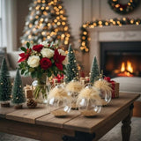 4 PCS Set 4.7" Glass Christmas Ball Ornaments Holiday Hanging Tree Decorations for Party Tree Decor 07042069