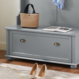 Modern Classic Hall Tree Shoe Rack Bench and Coat Hooks for Hanging Storage, Entryway Bench W2275P210039