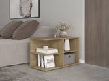 Console Sideboard Cart, Natural Oak, 4 Shelves B097P369432