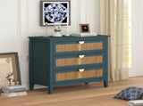 3 Drawer Cabinet,Natural rattan,American Furniture,Suitable for bedroom, living room, study 66653918