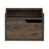 Busan Modern Floating Nightstand , End Table, Side Table Single-Drawer Design with Sleek Two-Tiered B200137841