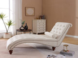 Classical Velvet Recliner Chair with Button Tufting & Silver Nailhead Trim - Vintage Style Lounge W2795P479253