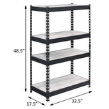 Natural and Black 4-tier Bookcase B062P184587