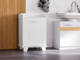 Free Standing Home Organizer Hamper, Bathroom Storage Cabinet, White Prohibited 57636576