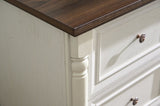 Farmhouse Style 6 Drawer Dresser Chest with Base Wooden Rustic Chest of Drawers, Storage Dresser W2393P252364