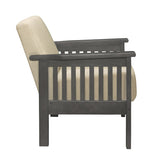Light Brown Accent Chair 1pc Solid Wood Frame Cushion Back Classic Living Room Furniture Antique B011P175436