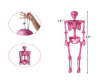 5.5 FT Pink Halloween Skeleton Decor - No Assembly Needed, Integrated Hanging Rope, Playful-Spooky 65148818