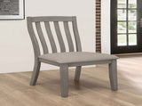 Set of 2 Dining Chairs with Upholstered Seat in Coastal Grey B016P223162