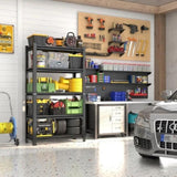 5-Layer Metal Storage Rack, Adjustable Height Storage Rack, 2000 Pound Load, Suitable For Garages, 09966431