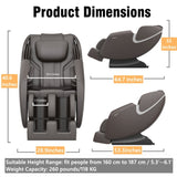 ZNTS BOSSCARE Massage Chair Recliner with Zero Gravity, Full Body Airbag Massage Chair with Bluetooth W73047158