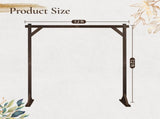 7.2FT Wooden Wedding Arch, Square Wood Arch Wedding Arbor Backdrop Stand for Indoor Outdoor Ceremony 99053327