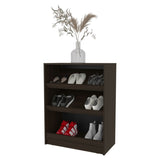FM FURNITURE Oatman Shoe Rack with Open Storage, Wengue B128P301390