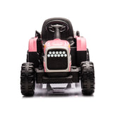 ZNTS Ride on Tractor with Trailer,24V Battery Powered Electric Tractor Toy, 200w*2motor W1396P144516