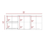 Yuma 150" Wall Cabinet, Two Close Cabinets, Two Open Shelves B128P148994