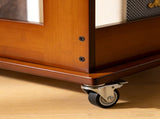 Bamboo folding edge table with movable storage, foldable tabletop suitable for beds and sofas, W2641P454908