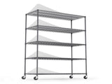 5 Tier 6000lbs Heavy Duty Adjustable Storage Rack Metal Shelf Wire Shelving Unit with Wheels & Shelf W155083056