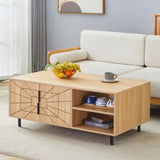 Nordic Style MDF Natural Wood-Colored Coffee Table - Adds Natural Warmth to Modern Homes,Product W3226P278930