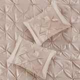 7 Piece Tufted Comforter Set Blush King B03597045