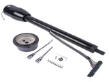28" Black Stainless Tilt Steering Column Manual Floor Shift No Key with Adapter 71906800