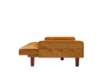 Brown Convertible Double Folding Room Sofa Bed, PU Leather, Tufted Buttons, Suitable for 67482142