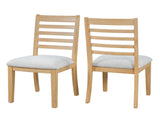2-Piece Farmhouse Dining Chairs Set, Upholstered Dining Chairs with High Ladder Back, Classic N752P436724N