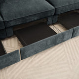Armless sofa Velvet-Grey W3041P293505
