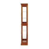 Curio Cabinet Lighted Curio Diapaly Cabinet with Adjustable Shelves and Mirrored Back Panel, W1693P154578