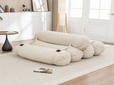 Adjustable Floor Sofa, Corduroy Lazy Sofa with Adjustable Straps for Versatile Configurations, W1170P365603