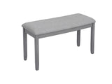 6 Piece Kitchen Set, Rectangular Wooden Table with 4 Upholstered Chairs and a Bench, 50401072