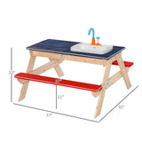 ZNTS Kids Picnic Table Set with Sandbox and Kitchen Toys 55024728