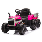 ZNTS Ride on Tractor with Trailer,24V Battery Powered Electric Tractor Toy, 200w*2motor W1396P144515