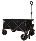 ZNTS Folding Wagon, Heavy Duty Utility Beach Wagon Cart for Sand with Big Wheels, Adjustable Handle&Drink 91733039