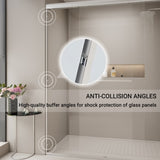 44-48 in. W x 72 in. H Double Sliding Shower Door, Semi-frameless Bypass Bathroom Sliding Door with W1573P239434