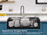 Stainless Steel Kitchen Sink, 30x22 Single Bowl, Overmount Handmade Sink in Black, with Cutting 53588355