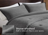3PCS Full/Queen Twill Washed Comforter Set B035P341109