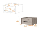 Light Gray Wall-Mounted Floating Nightstand B062P175140