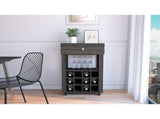 DEPOT E-SHOP Margh Bar Cart Drawer, Carbon Espresso B097133084