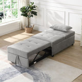 Folding Ottoman Sofa Bed Gray W2297P216470