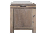 Storage Bench with Removable Basket and 2 Drawers, Fully Assembled Shoe Bench with Removable Cushion 20282827
