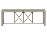 U_Style 60''Acacia Veneer Console with 4 Spacious Drawers, Modern Crisscross Design Entryway N711P289747D