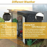 ZNTS 6 x 4 ft Outdoor Storage Shed, All Weather Tool Shed for Garden, Backyard, Lawn, Black W2505P173291