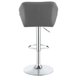 Chrome and Grey Adjustable Bar Stool B062P153521
