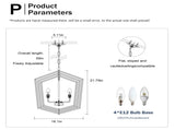 4-Light Farmhouse Kitchen Chandeliers, Vintage Cage Light Fixture Adjustable Height Chandeliers for W1592P230613