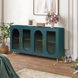 TV Stand 65 Inch TV, Wood TV Stand with Storage Cabinet & Adjustable Shelves, Media TV Console 76580036