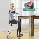Elderly Rehabilitation Walker 2 Modes, Soft Seat, 5" Wear-Resistant Wheels, 1-Click Fold, 11211392