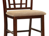 Set of 2 Chairs Dining Room Furniture Brown Solid wood Counter Height Chairs Upholstered Cushioned HS00F1205-ID-AHD