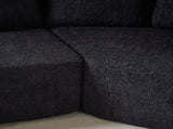 106.3-inch V-shaped modular sofa set in chenille fabric, featuring three throw pillows and W3505P383965